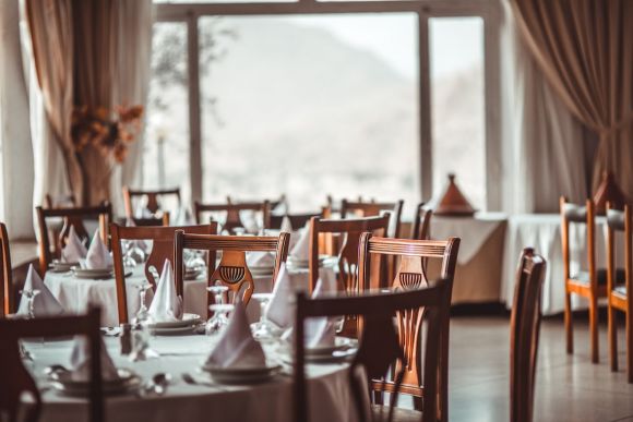 Restaurant - brown wooden dining set inside room