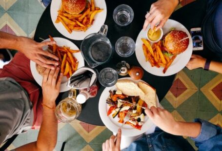 Dining - four person earring on black wooden table